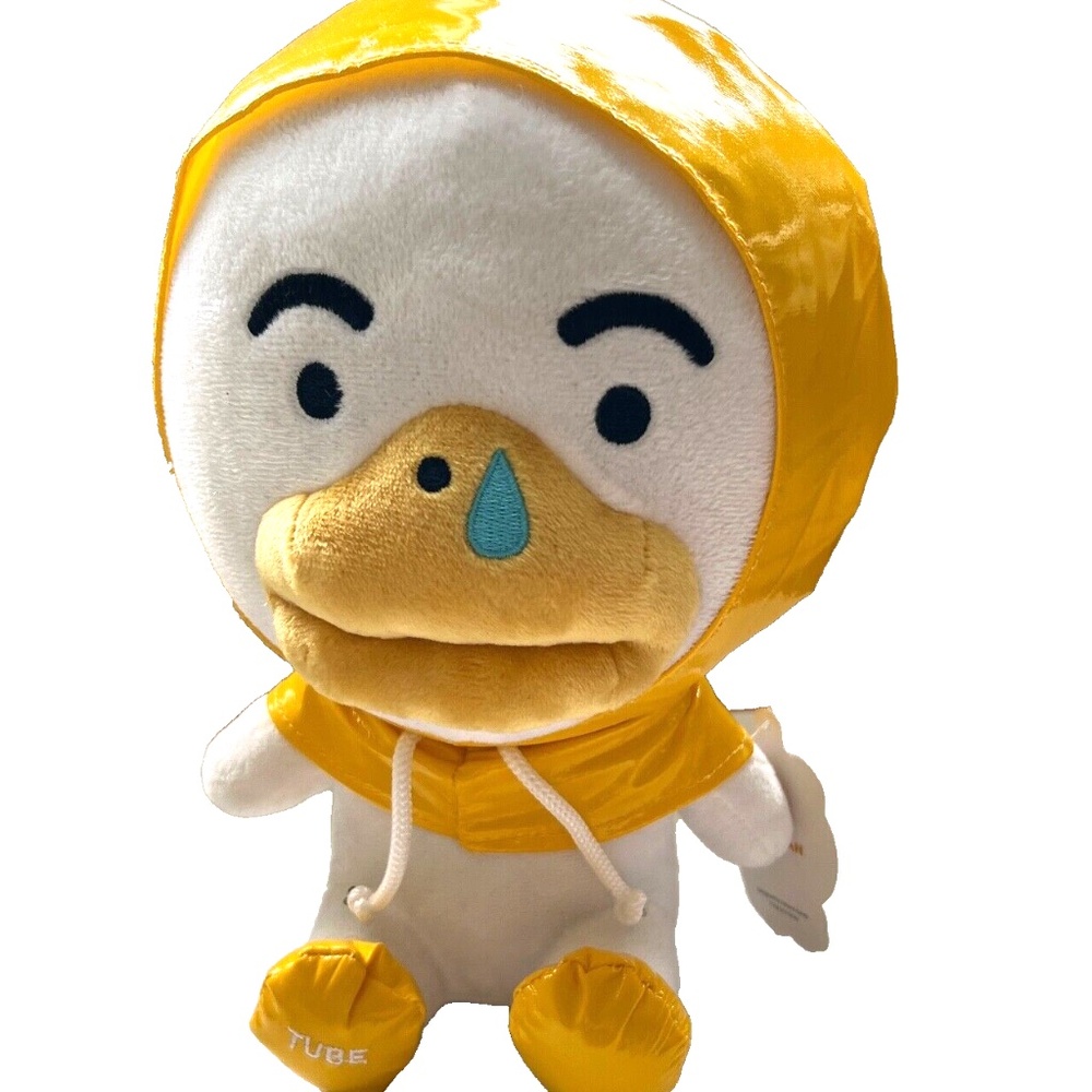 Kakao Friends Raindrop Plush Doll Little Ryan 9" Rain Coat & Boots Bright Yellow